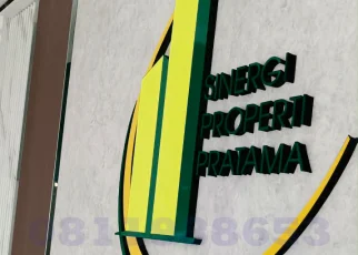 Huruf timbul akrilik custom Sinergi Properti Pratama
